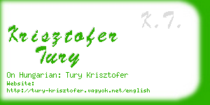 krisztofer tury business card